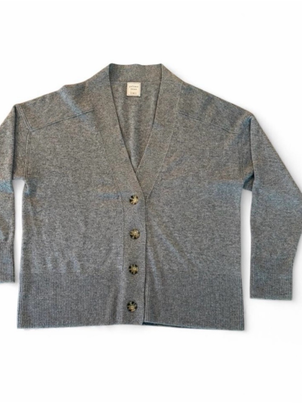 Women’s Paloma Fine Knits by Short Story gray 100% cashmere cardigan. Sz. LP